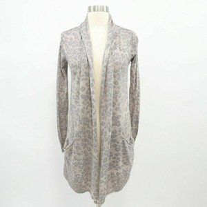 Wilfred Cardigan Sweater 2XS XXS Silk Leopard Open
